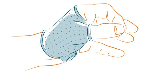 Gant en tissu pour la main droite