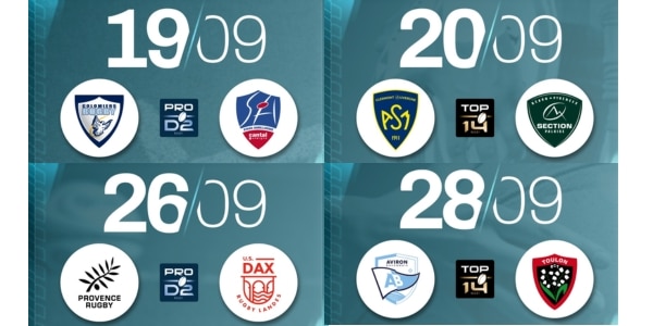 Calendrier des matchs de rugby pour septembre 2023.